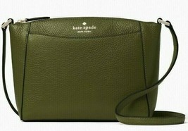 NWB Kate Spade Monica Crossbody Army Green Leather WKR00258 $279 Dust Bag FS - £85.76 GBP