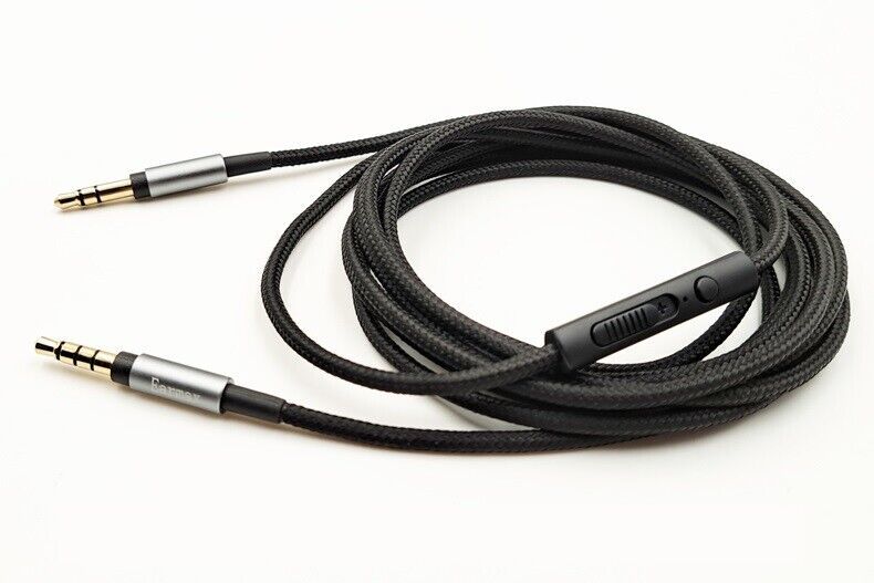 Nylon Audio Cable with Mic For SONY MDR-100AAP 100ABN XB950BT XB950B1 N1 H600A  			