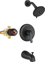 Parlos Shower System, Matte Black Shower Faucet Set With Tub, 1436504 - £95.14 GBP