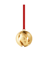 2023 Georg Jensen Christmas Holiday Ornament Gold 18 Kt Ball - New - £27.37 GBP