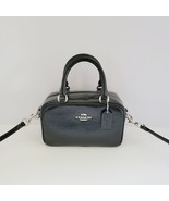 Coach CW190 Satchel Crossbody Crinkled Patent Leather Black Small Handbag - $221.63 CAD