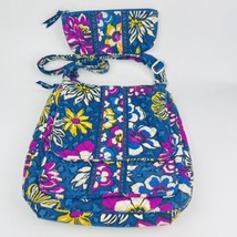 Vera Bradley Messenger Bag Flap Crossbody Bag &amp; Wallet Pouch Set Very Good Cond. - £38.03 GBP