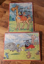 Vintage 1961 Milton Bradley 4107 Deputy Dog 4 Puzzle Lot Of 2 Terrytoons Cartoon - £19.77 GBP