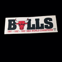 1991 1992 1993 NBA World Champions Three Peat Chicago Bulls Bumper Sticker - £18.57 GBP