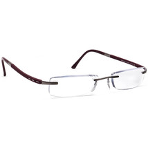 Silhouette Eyeglasses 7633 60 6054 Gunmetal/Burgundy Rimless Austria 51[... - £157.26 GBP