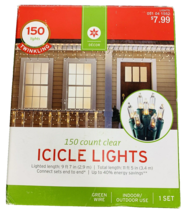 Target 150 Clear Twinkling Icicle Lights Miniature Indoor Outdoor Christmas T5 - £14.16 GBP