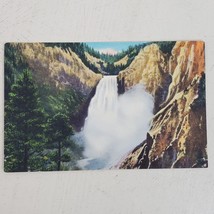 Vintage 1963 Postcard Great Falls And Canon Yellowstone National Park Posted - £8.45 GBP