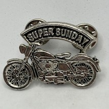 Super Sunday Motorcycle Bike Rally Biker Enamel Lapel Hat Pin Pinback - £6.25 GBP