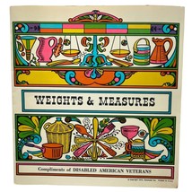 Kitchen Weights and Measures Pamphlet by the Disabled American Veterans ... - $9.95