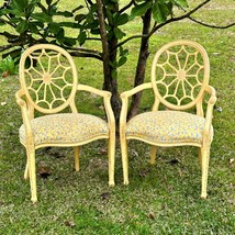 Ethan Allen Cristal Spider Back Chairs Two Armchairs 13-7131 Color 613 Vintage - £309.26 GBP