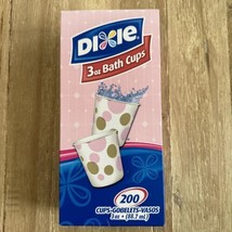 Dixie Bathroom Cups Polka Dots  3oz / 159 of 200 count Vintage Retro Pink Brown - £22.75 GBP