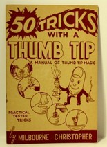 Vintage 1948 Christopher 50 Tricks With A Thumb Tip Book Magic Magician Box2 - £23.25 GBP