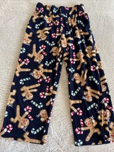 Target Boys Blue Brown Gingerbread Ninjas Candy Canes Fleece Pajama Pants XS 4-5 - £5.09 GBP