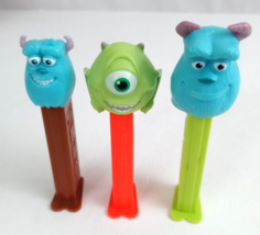 Lot of 3 Disney/Pixar Monster&#39;s Inc Pez Dispensers 2 Different Sully &amp; Mike - £7.66 GBP