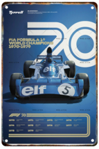 F1 1970s World Champ Grand Prix racing metal wall poster decor Tin Sign ... - $19.00