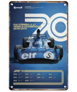 F1 1970s World Champ Grand Prix racing metal wall poster decor Tin Sign ... - $354.97 MXN