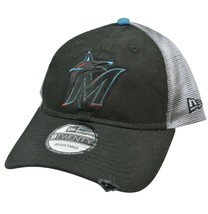 Miami Marlins New Era 9TWENTY MLB Rustic Relaxed Fit Meshback Adjustable Hat - £17.82 GBP