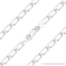 4.5mm Open Link Italian Cable Chain Bracelet in Solid .925 Italy Sterling Silver - £22.52 GBP+