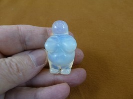 (Y-VEN-560) White Opalite glass Woman goddess GEMSTONE figurine love statue - $19.99
