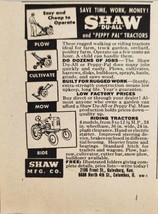 1948 Print Ad Shaw Du-All &amp; Peppy Pal Tractors Galesburg,Kansas Columbus,Ohio - £6.60 GBP