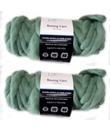 Mainstays 26 yd. Roving Yarn Pack of 2, Super Chunky,  color Green, arm ... - £17.85 GBP