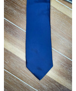 John Ashford Mens Necktie Tie Shiny Solid Blue Designer Classic - £7.74 GBP