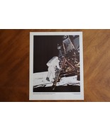 Vintage NASA 11x14 Photo/Print 69-HC-680 Aldrin Comes Down Ladder Lunar ... - $11.40