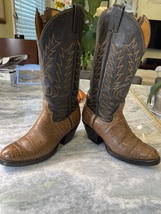 Laramie Hand Made cowboy boots in  brown Exotic leather  image 4