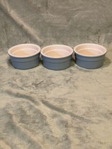Cermer Kitchen Set of (3) 3.5&quot; , 4oz Blue/Gray Ramekins- NEW - $12.87