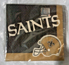 NFL New Orleans Saints Sports 6.5&quot; by 6.5&quot; Banquet Party Paper Luncheon Napkins - £12.01 GBP