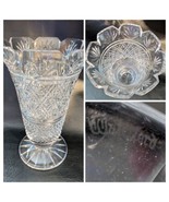Waterford Footed Lead Crystal Vase Old Royal Obser 10 Inch Ireland Gothi... - $248.76 CAD
