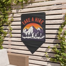 Custom Pennant Banner with &quot;Take a Hike&quot; Sunset T-Shirt Design, Matte Fi... - $48.41+
