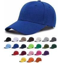 New Cotton Baseball Cap Polo Style Solid Pattern Outdoor Travel Adjustab... - £7.59 GBP