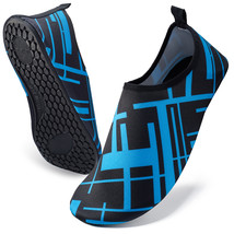 Aqua Socks Men and Women Blue Black Water Shoes NonSlip Sole Swim Quick-... - £23.90 GBP