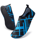 Men Aqua Shoes QuickDry - Black/Blue Aqua Shoes, Beach, Pool, Non-Slip S... - £21.27 GBP