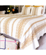 Moroccan Pompom Blanket - Handwoven Cotton Bed Cover - Throw for Bed or ... - €154,09 EUR