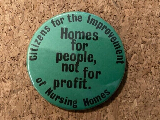 Vintage Homes for People Not for Profit Pinback Pin 2.25&quot; - $4.50