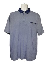 Thomas Dean Short Sleeve Blue Polo Shirt Mens Size XL - $18.80