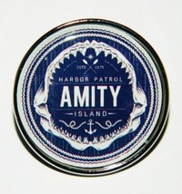 Jaws Movie Amity Island Harbor Patrol Logo Enamel Metal Pin NEW UNUSED - $8.79