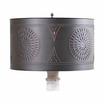 Floor Lamp Drum Shade  in Kettle Black Tin - 15 inch - £55.94 GBP