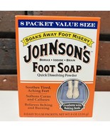 1 Box Johnsons Foot Soap 8 Packets Soothes Tired Aching Feet Softens Calluses - $97.02