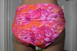 Ralph Lauren Womens Banded Swimwear Hipster Bikini Bottom, 10, Pink/Orange - £35.05 GBP