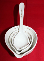 Sophie Conran Portmeirion Nesting Measuring Cups Set of 3 Piece Spoon AS... - $36.83