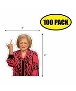 100 PACK 4&quot; x 3&quot; BETTY MIDDLE FINGER Sticker Decal Humor Funny Gift VG0056 - £62.91 GBP