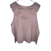 The General Good Blouse Womens Pink Ruffled Sleeveless V Neck Size XXL - £8.31 GBP