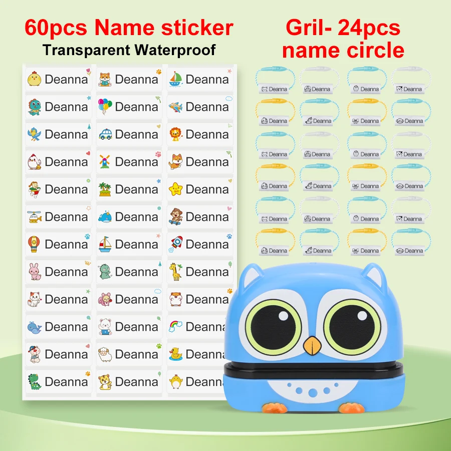 149pcs Customized Name Stamp Paints Personal Baby Engraved -Blue Girl Set-C - $19.36