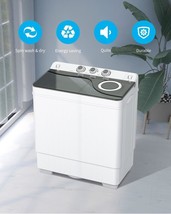 New Twin Tubs Washing Machine 26lbs Washer Built-in Drain Pump Dorm Home - £173.61 GBP