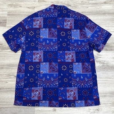 Snoop Dogg Dogg Supply Shirt Mens 2XL Blue Bandana Print Short Sleeve Cotton Item image 9