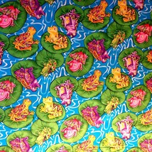 Frog Prince Fabric By The Yard Fabri Quilt Crafting Quilting Design 8334 Lily - £14.76 GBP