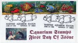 US 3320b FDC Aquarium Fish, marine life Maritime Aquarium Station ZAYIX ... - £6.39 GBP